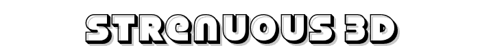Strenuous 3D font